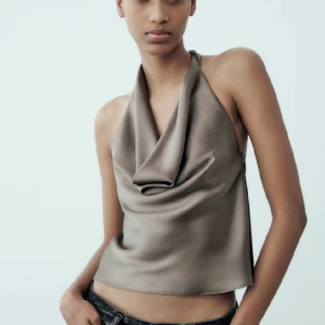 Festtopp - Säljer denna halterneck toppen från zara som ör öppen i ryggen. Helt ny och slutsåld på hemsidan! 