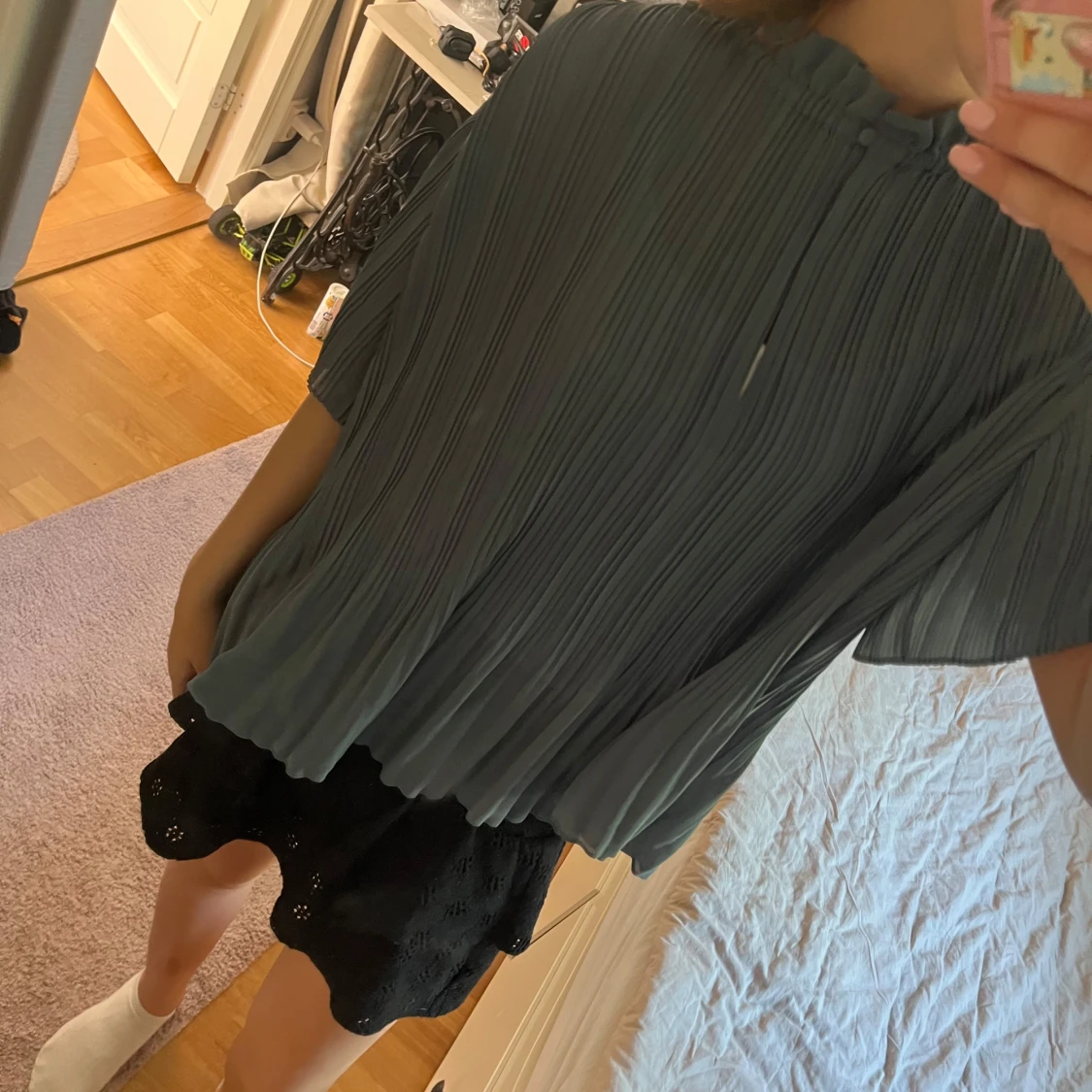 Plisserad blå blus från Samsøe Samsøe - 1