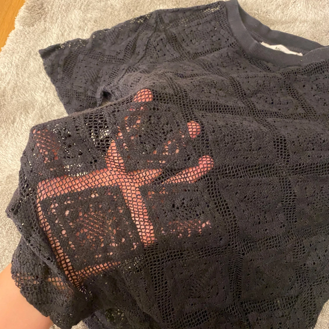 Svart spetsblus från MNG XS - 1