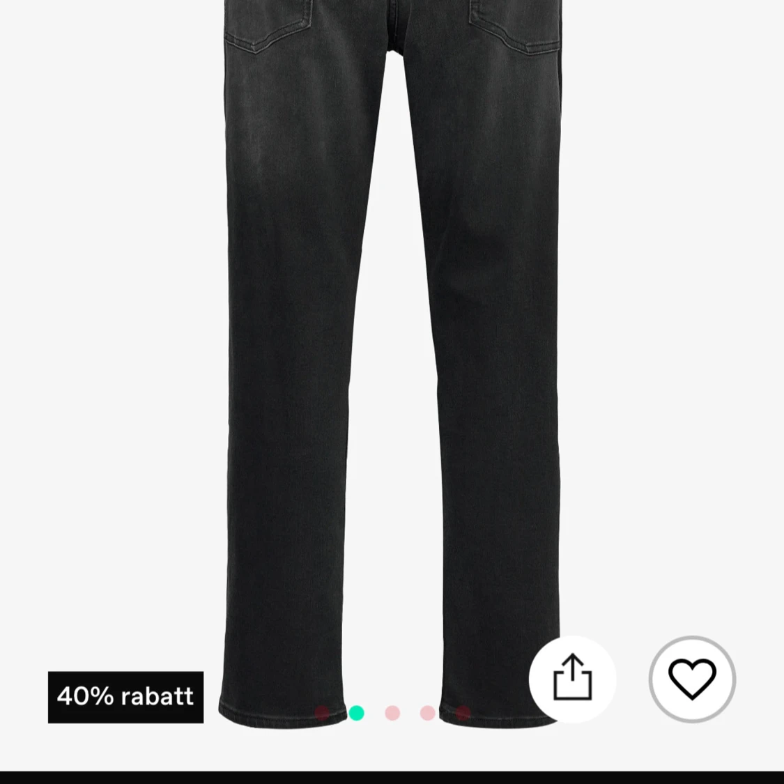 Svarta jeansbyxor med dragkedja - 2