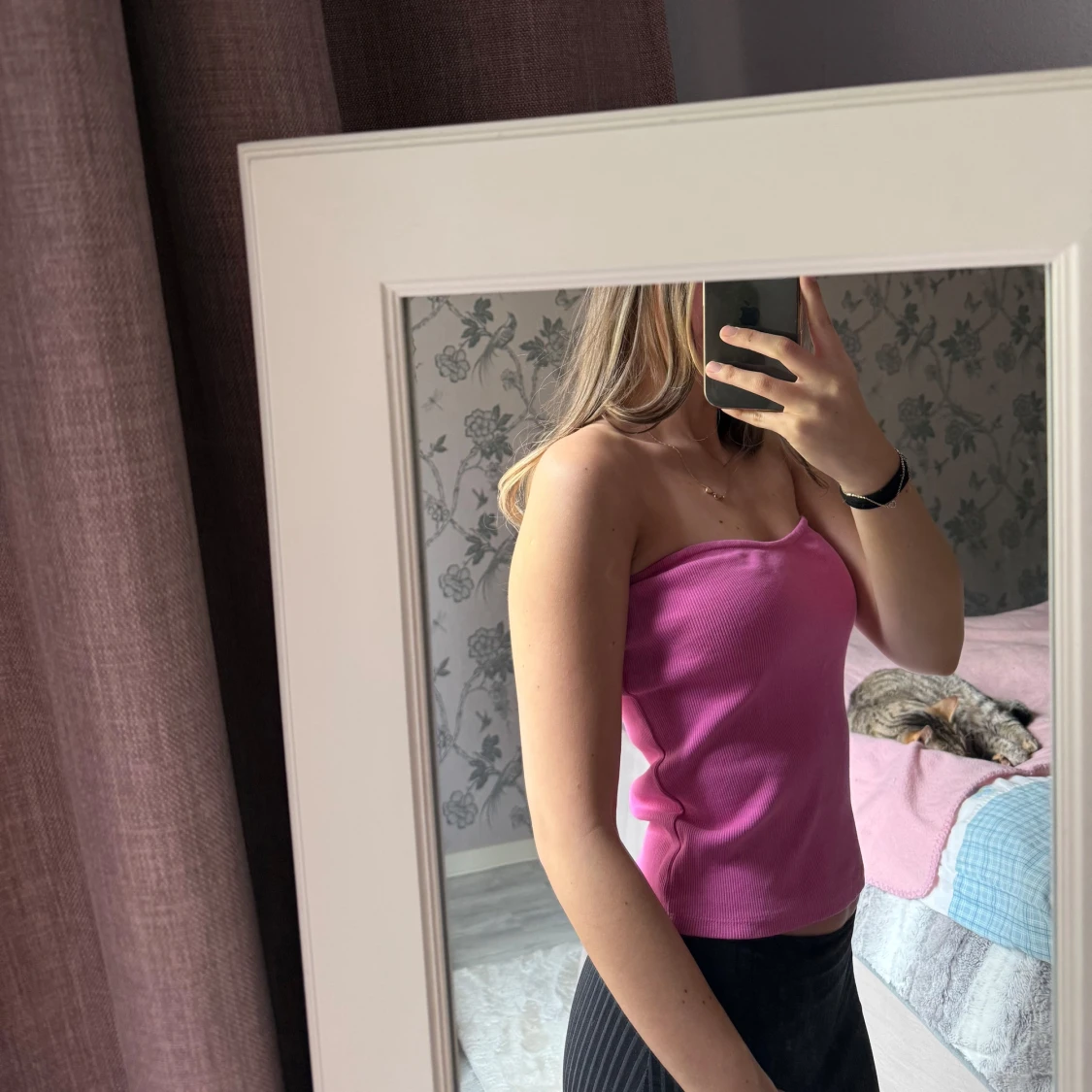 Rosa ribbad tubtopp - 2