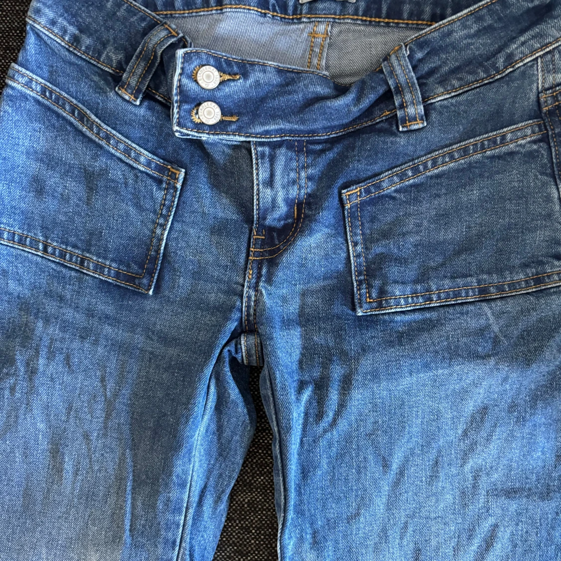 Blå bootcut jeans - 1