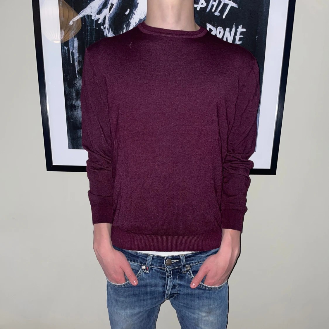 Vinröd tröja från Stenströms