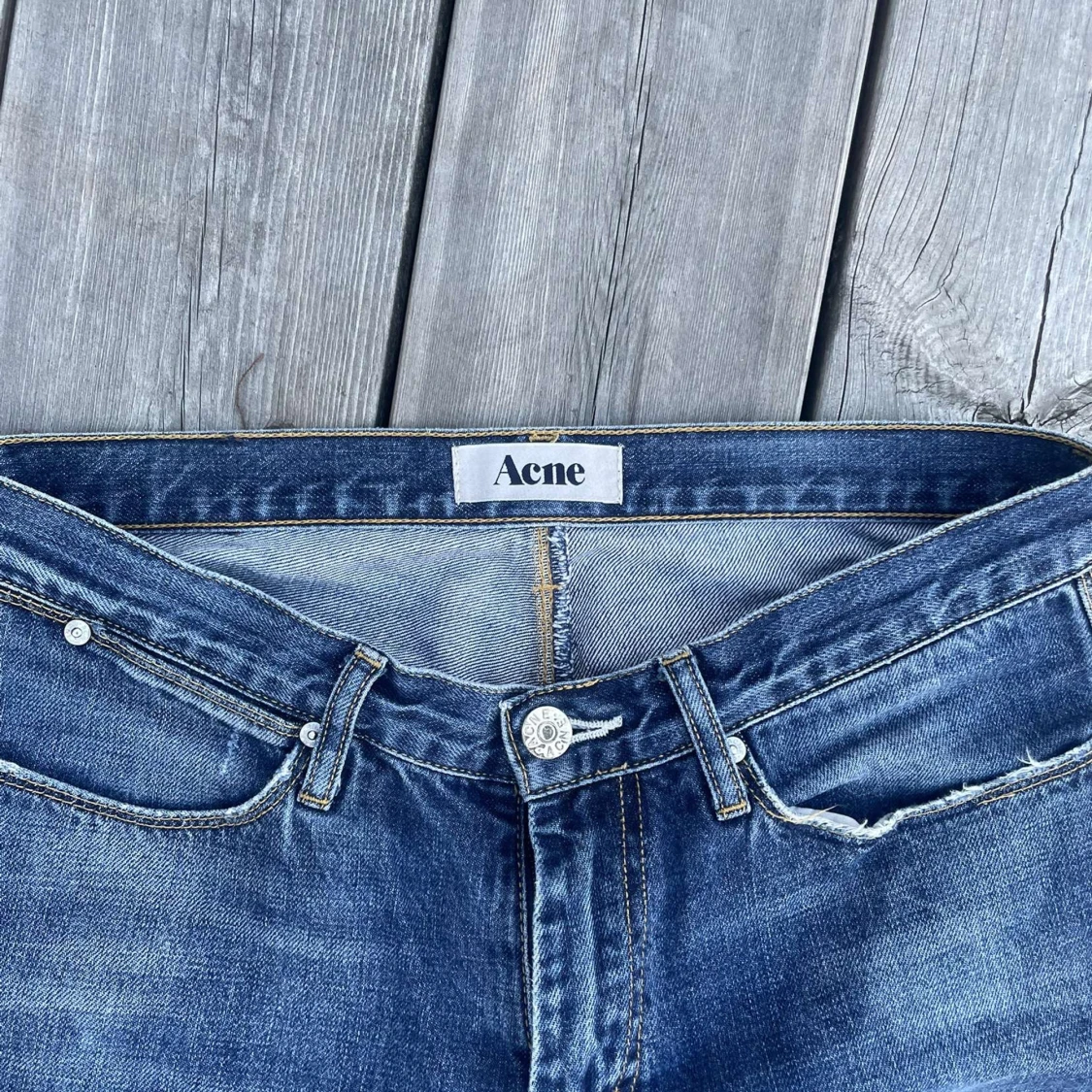 Blå raka jeans från Acne - 3