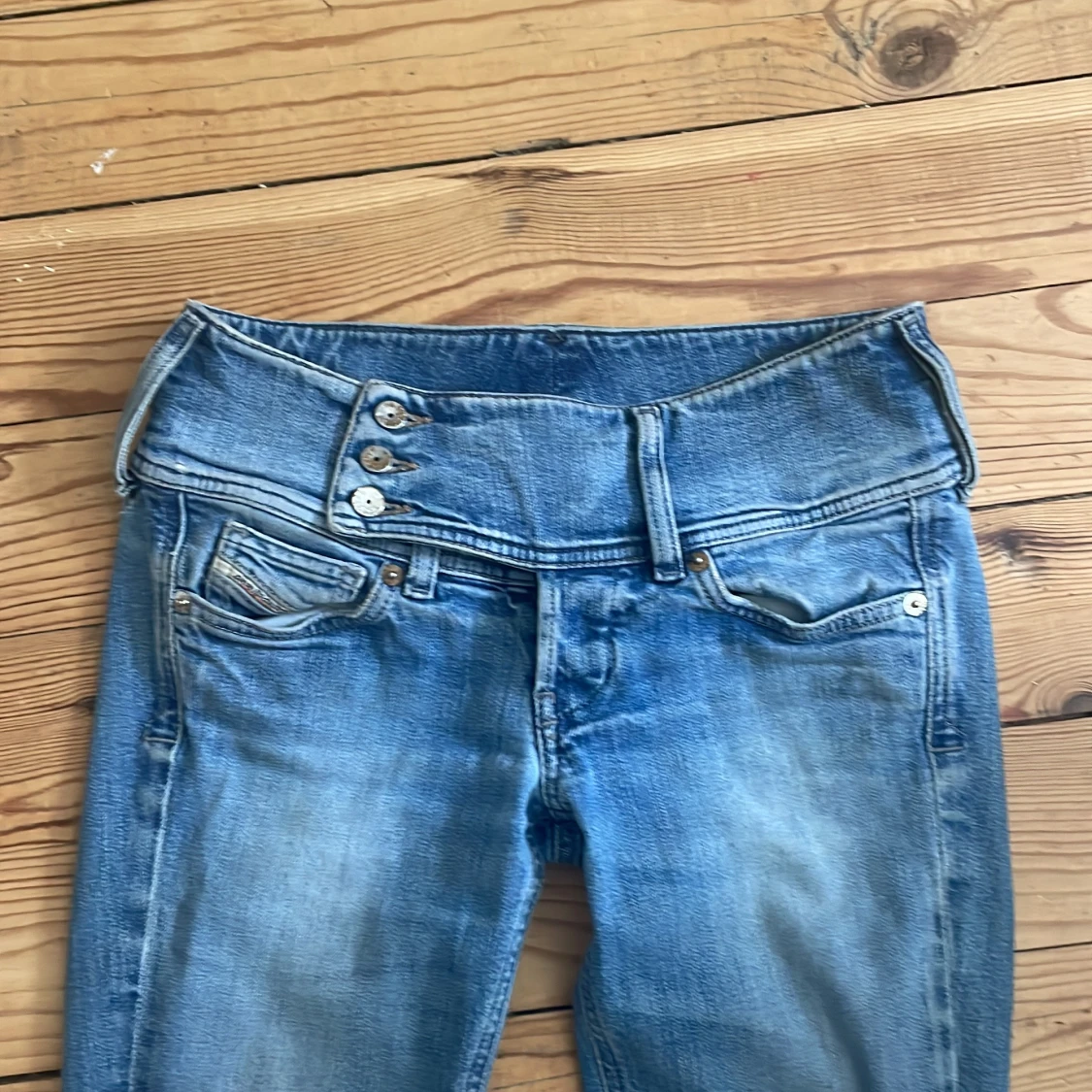 Diesel blå bootcut jeans lågmidjade - 3