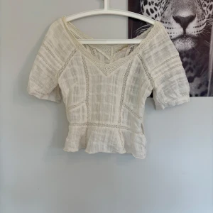 Blus - Vit/offwhite blus från hm