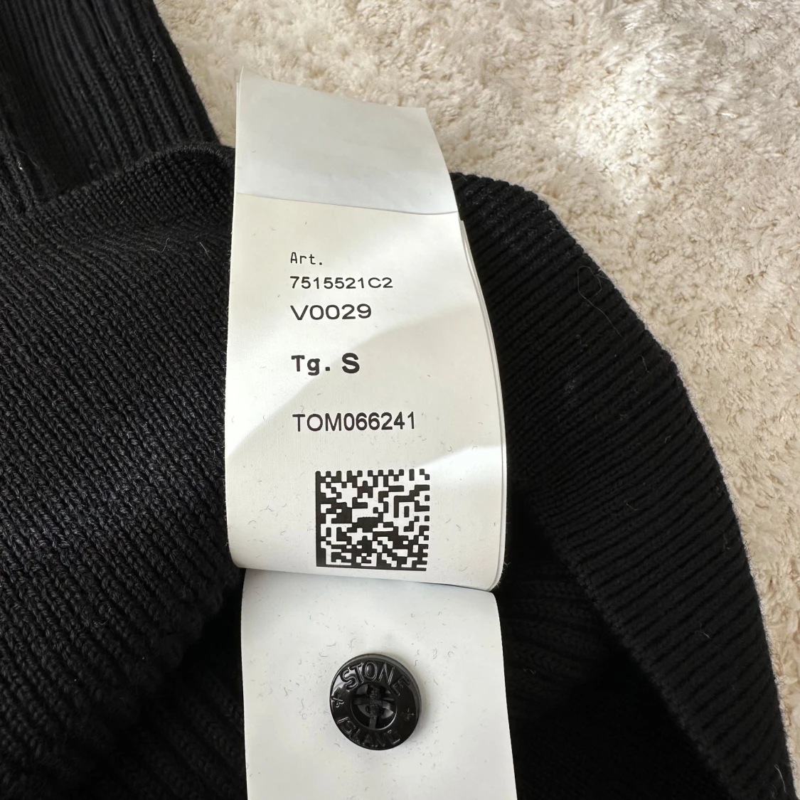 Svart stickad tröja Stone Island S - 4