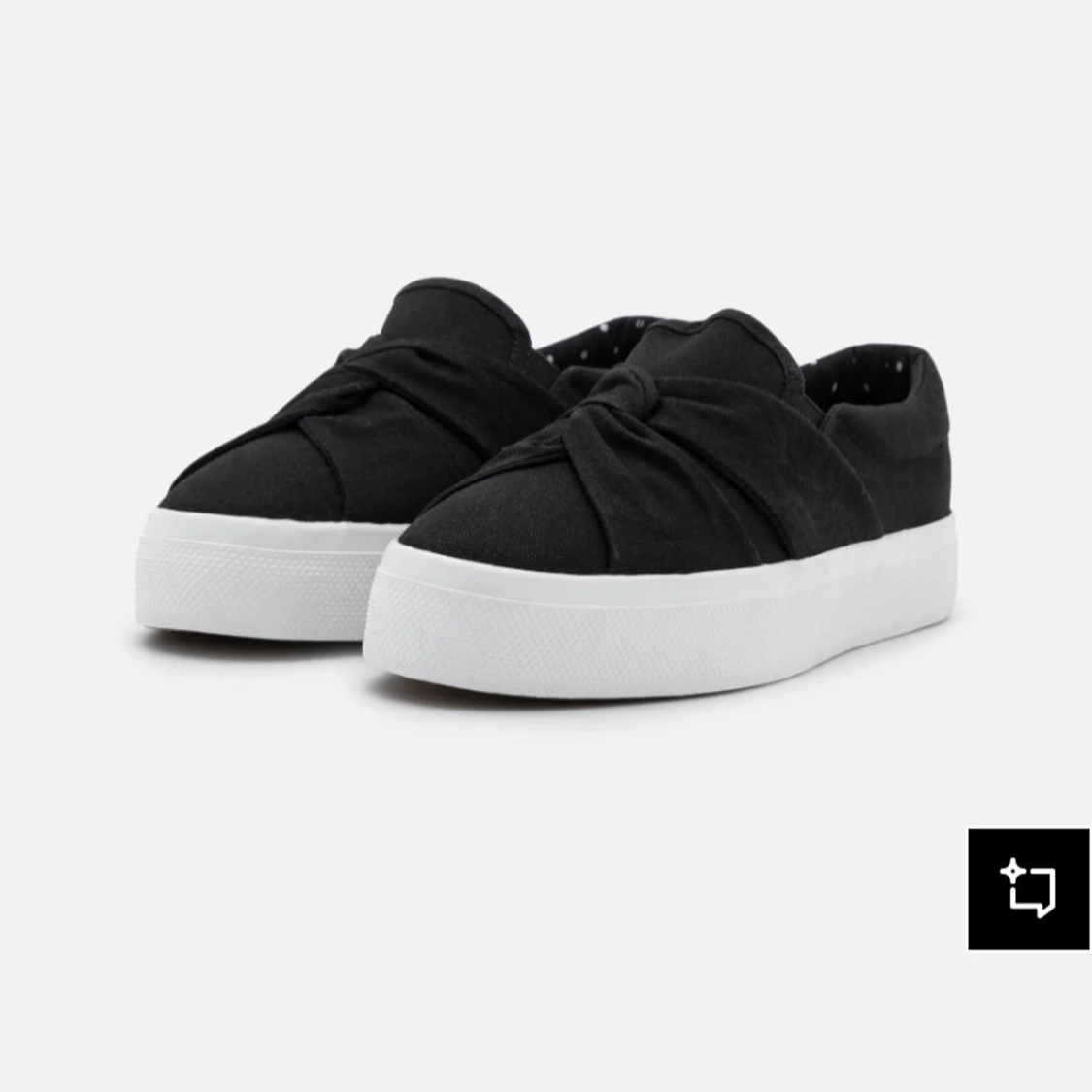 Svarta slip-on sneakers med knut - 2