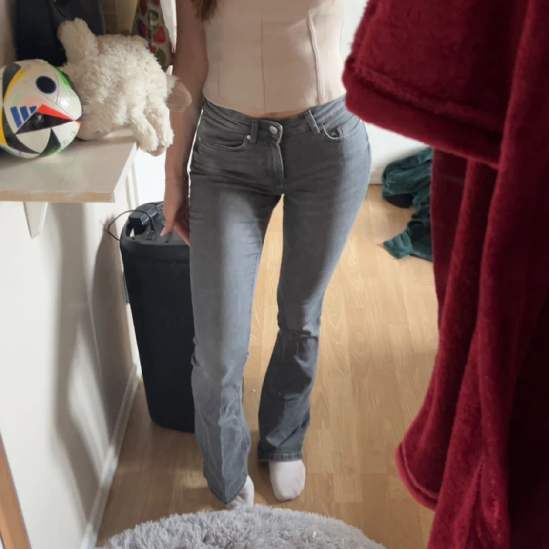 Mid Waist Jeans - 1