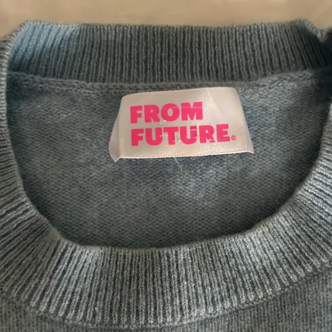 Blå stickad tröja från From Future - 1