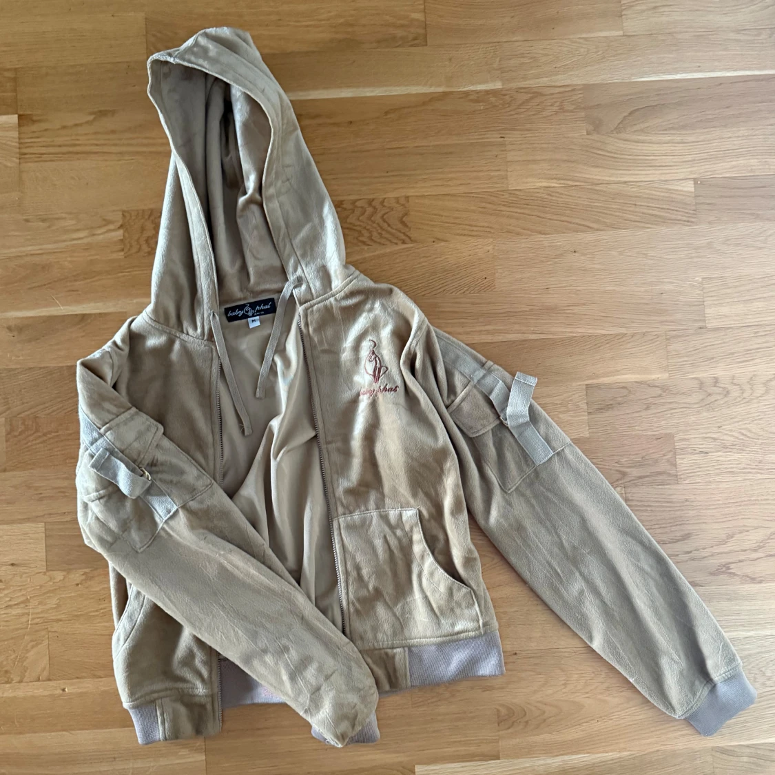 Beige velour hoodie från Baby Phat