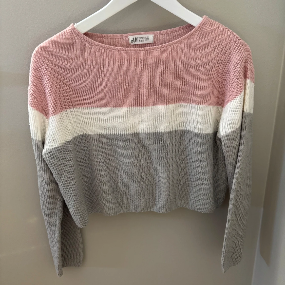 Randig stickad tröja från H&M