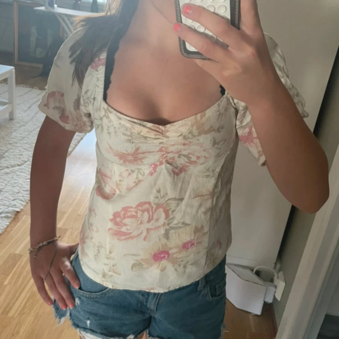 Blommig linnetopp från H&M - 1