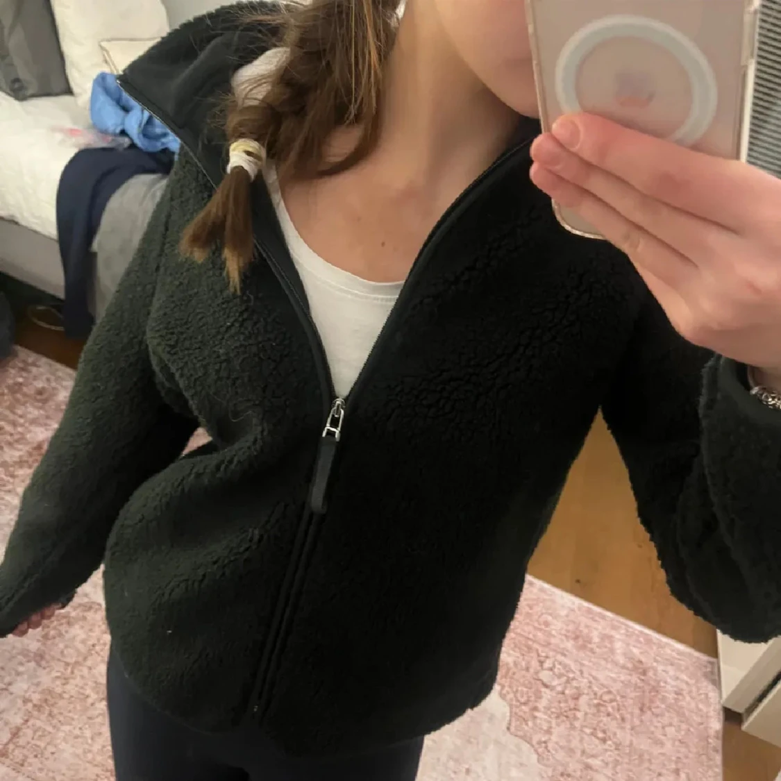 grön fleecejacka från M&S Collection - 1