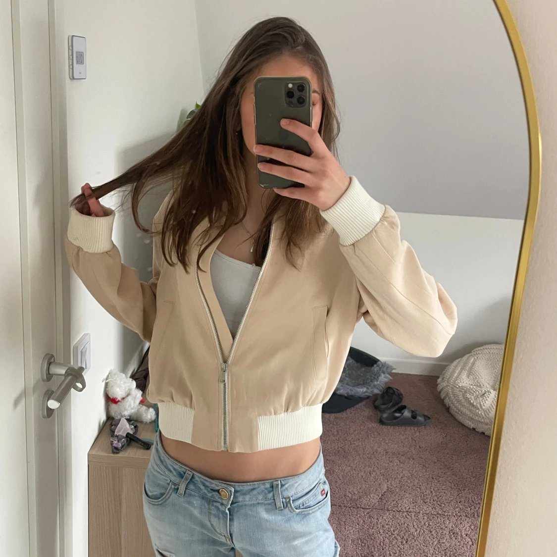 Beige bomberjacka - 1