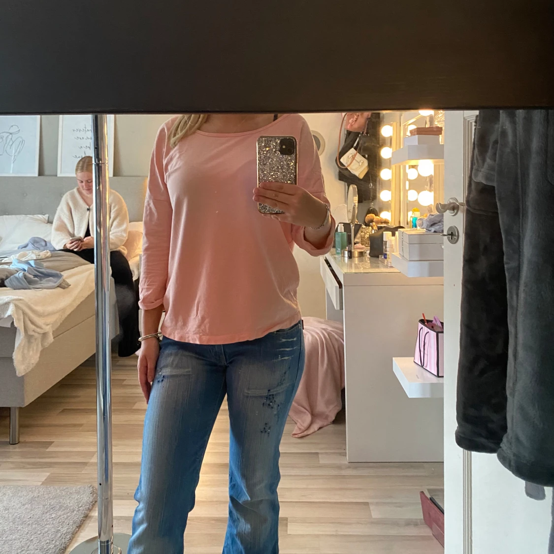 Ljusrosa långärmad tröja