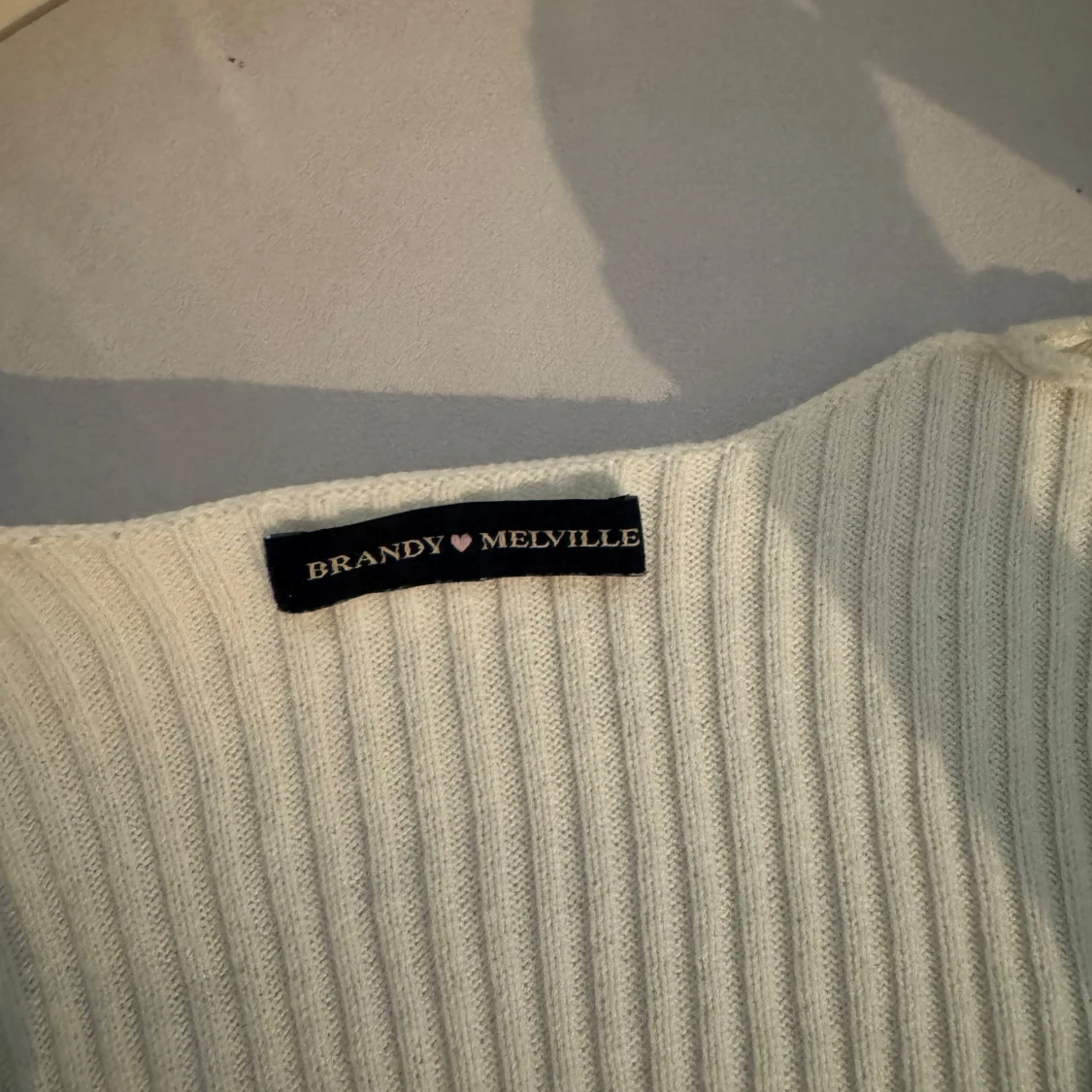 Vit ribbad topp🩷 - 2