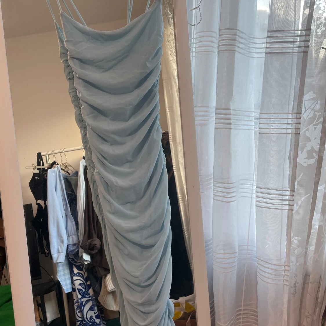 Ljusblå rusched mini dress från Oh Polly - 1