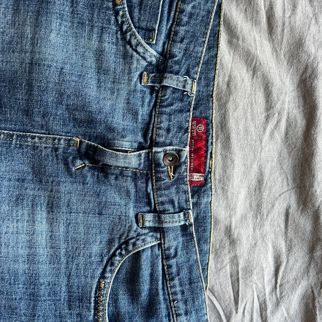 Blå lågmidjad kjol - 2