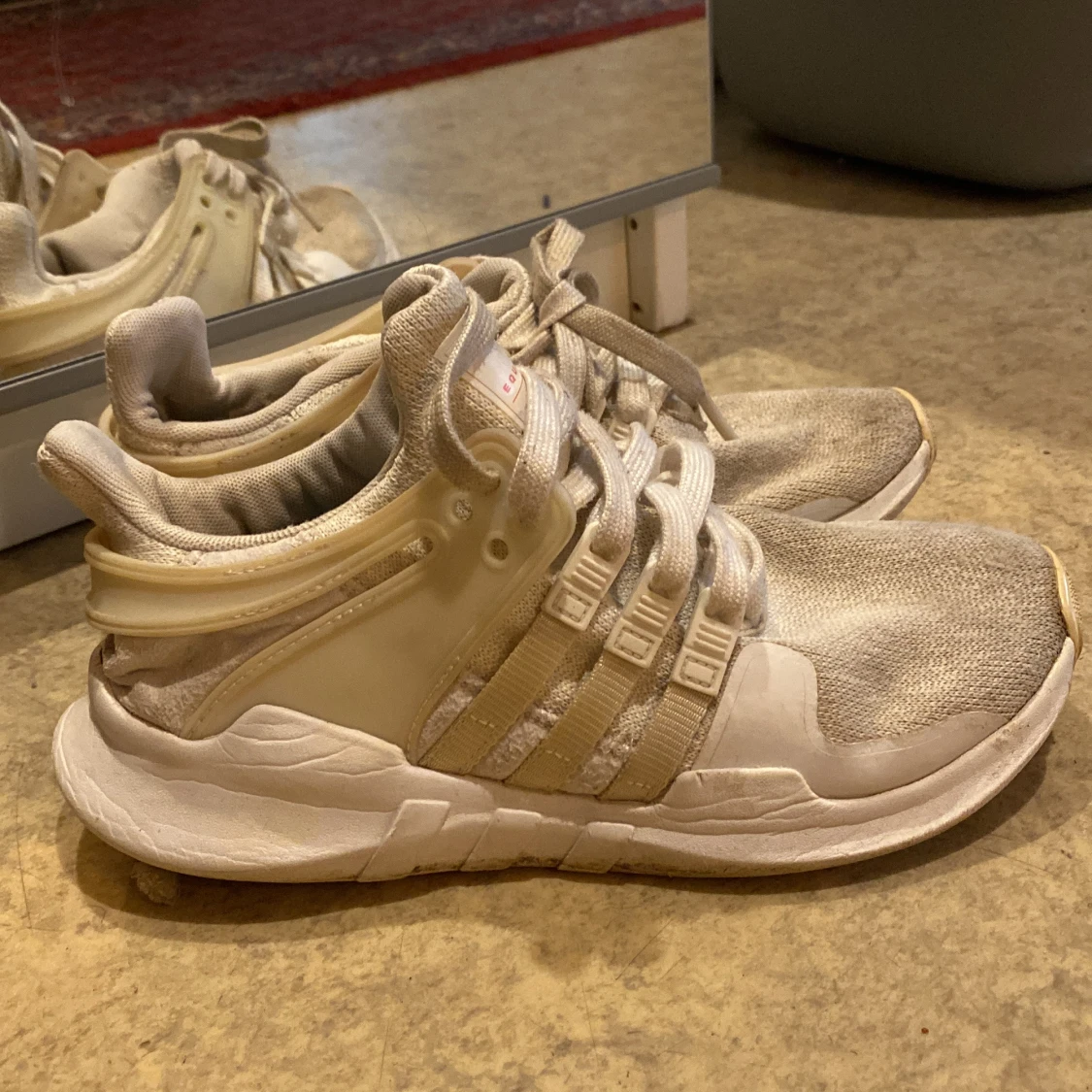 Beige Adidas sneakers