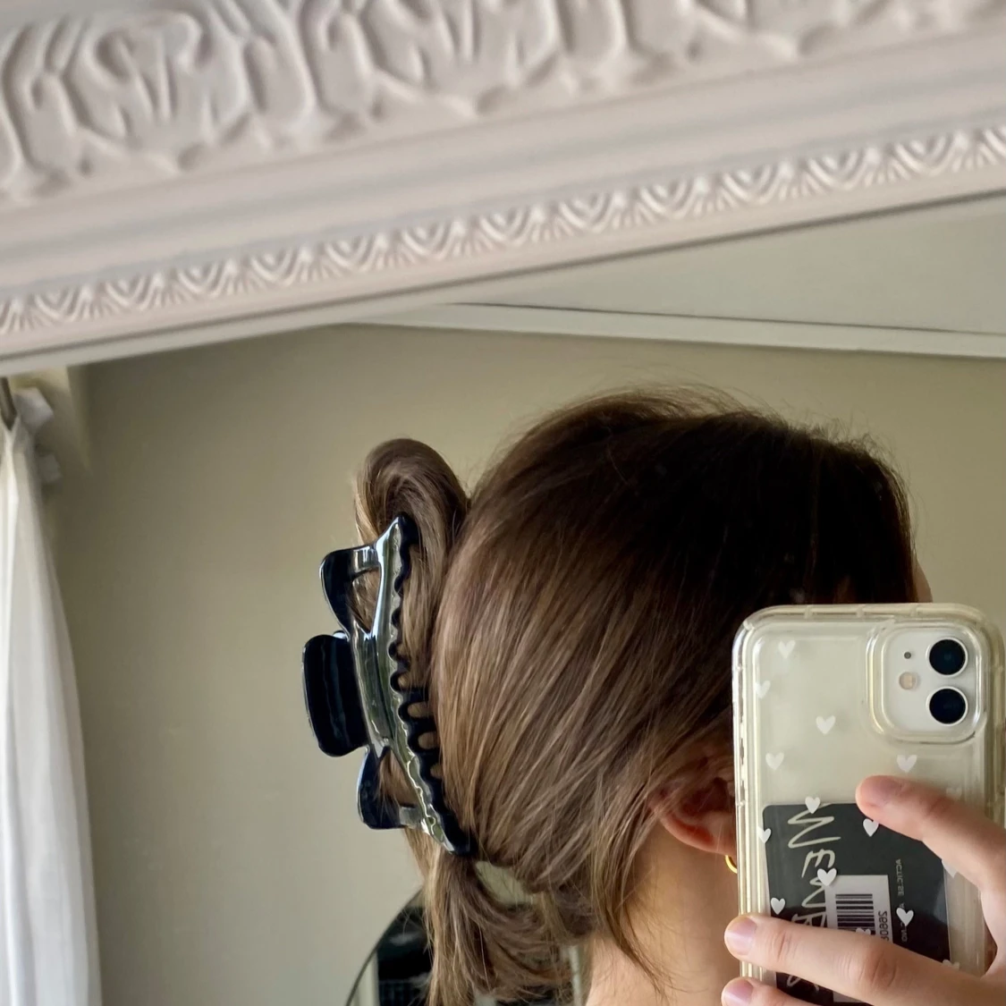 Stor svart hårklämma  - 3