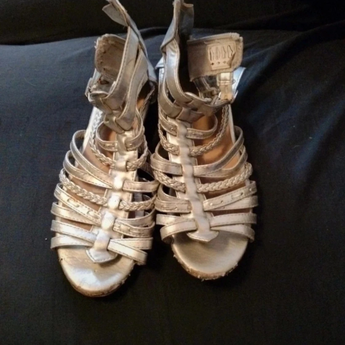 Silvriga sandaler från WEKA, strl 38 - 1