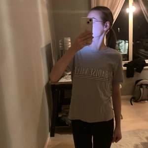 Grå t-shirt med namnet Paradise Valley - Säljer en grå t-shirt med texttryck på framsidan. Knappt använd, och är helt ny.