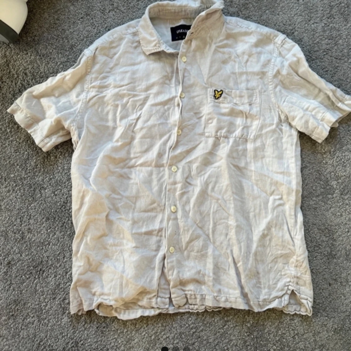 Vit kortärmad skjorta från Lyle & Scott