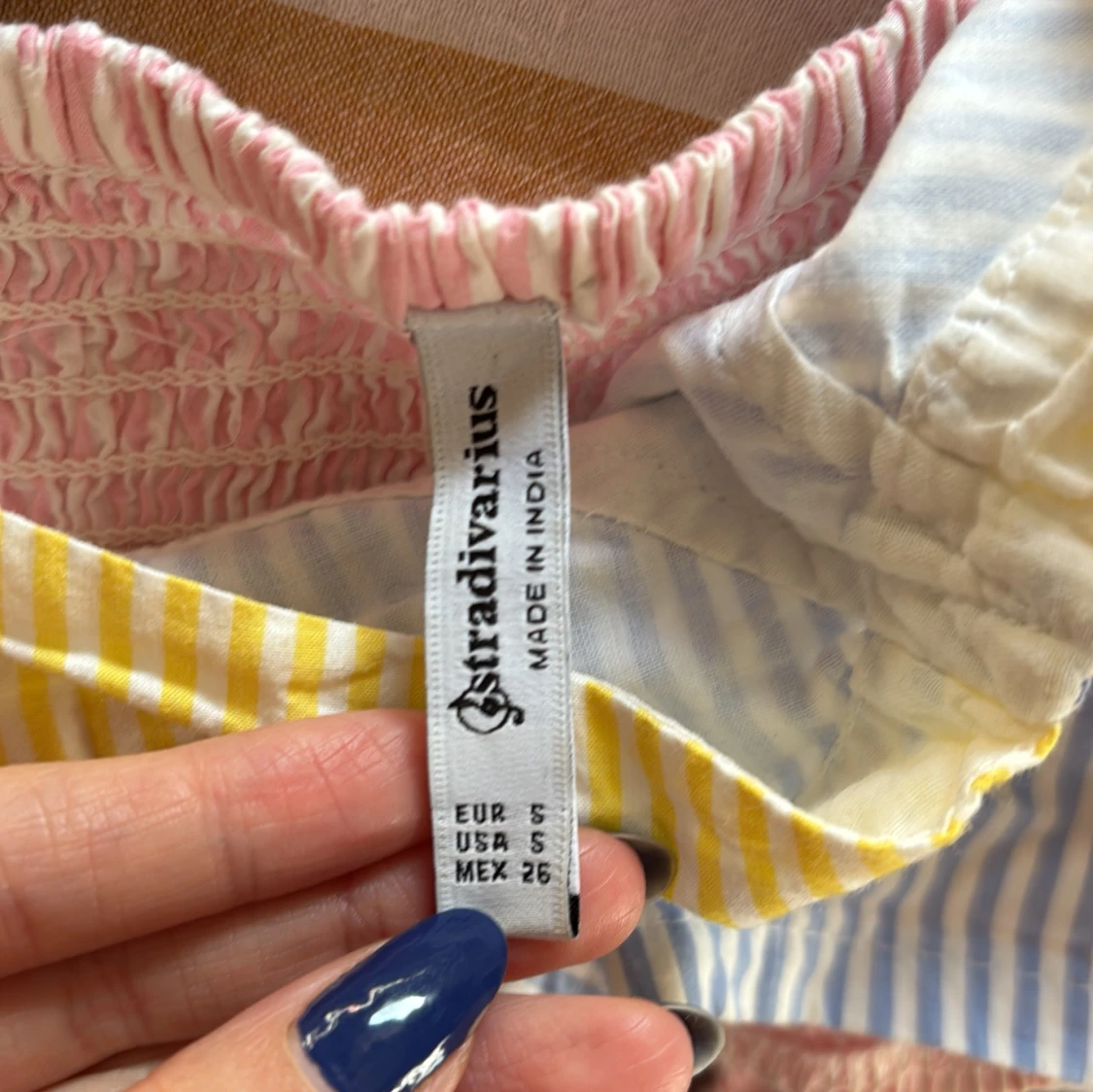 Randig croppad topp från Stradivarius - 3