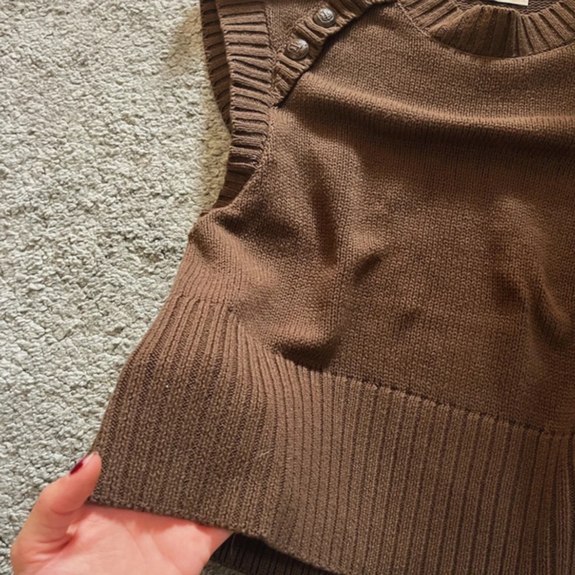 Brun stickad topp från Rabalder - 2