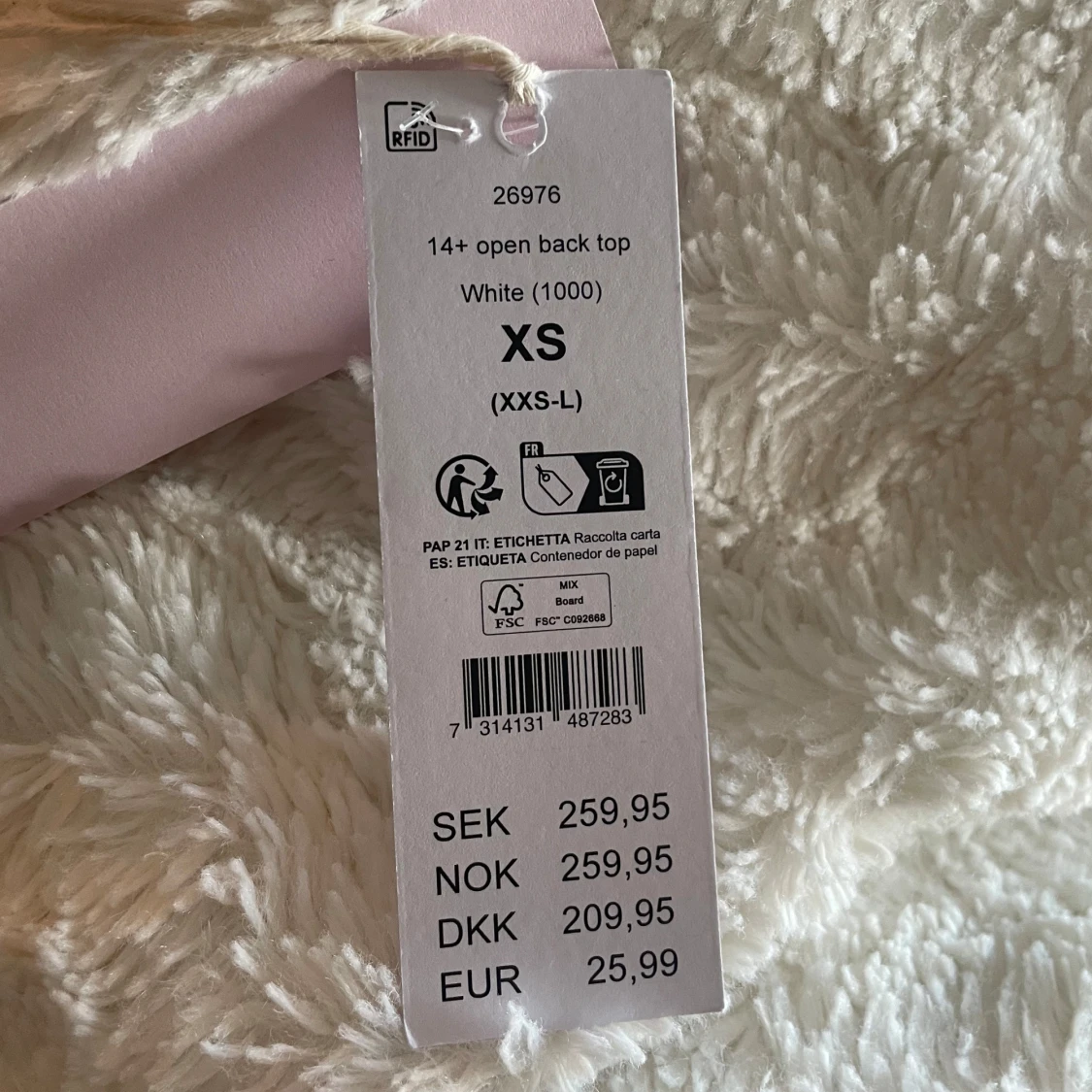 Jättefin vit topp (helt ny) - 2