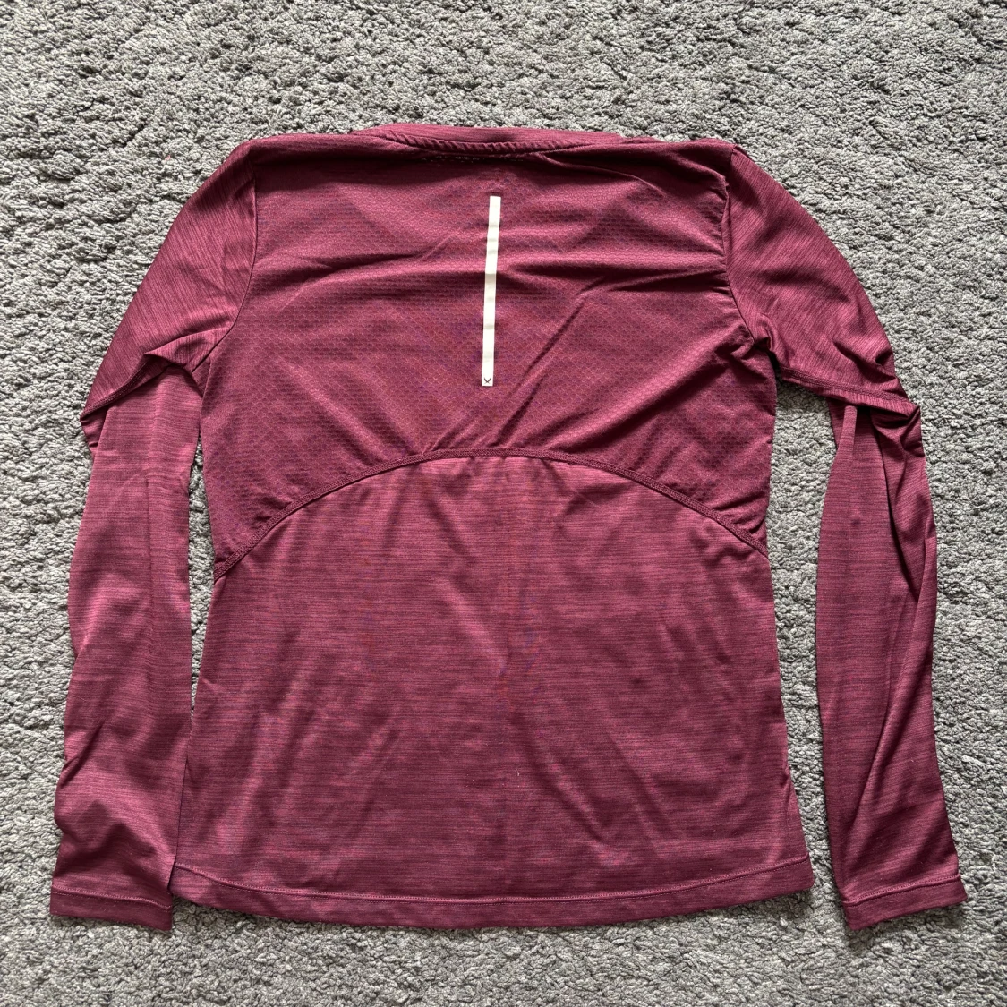 Vinröd långärmad träningströja SOC - 1