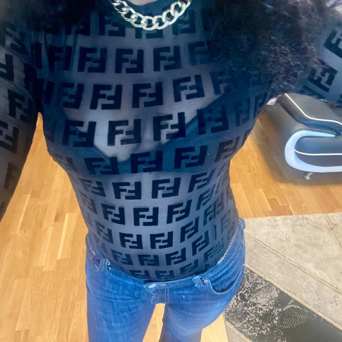 Svart mesh body från Fendi - 2