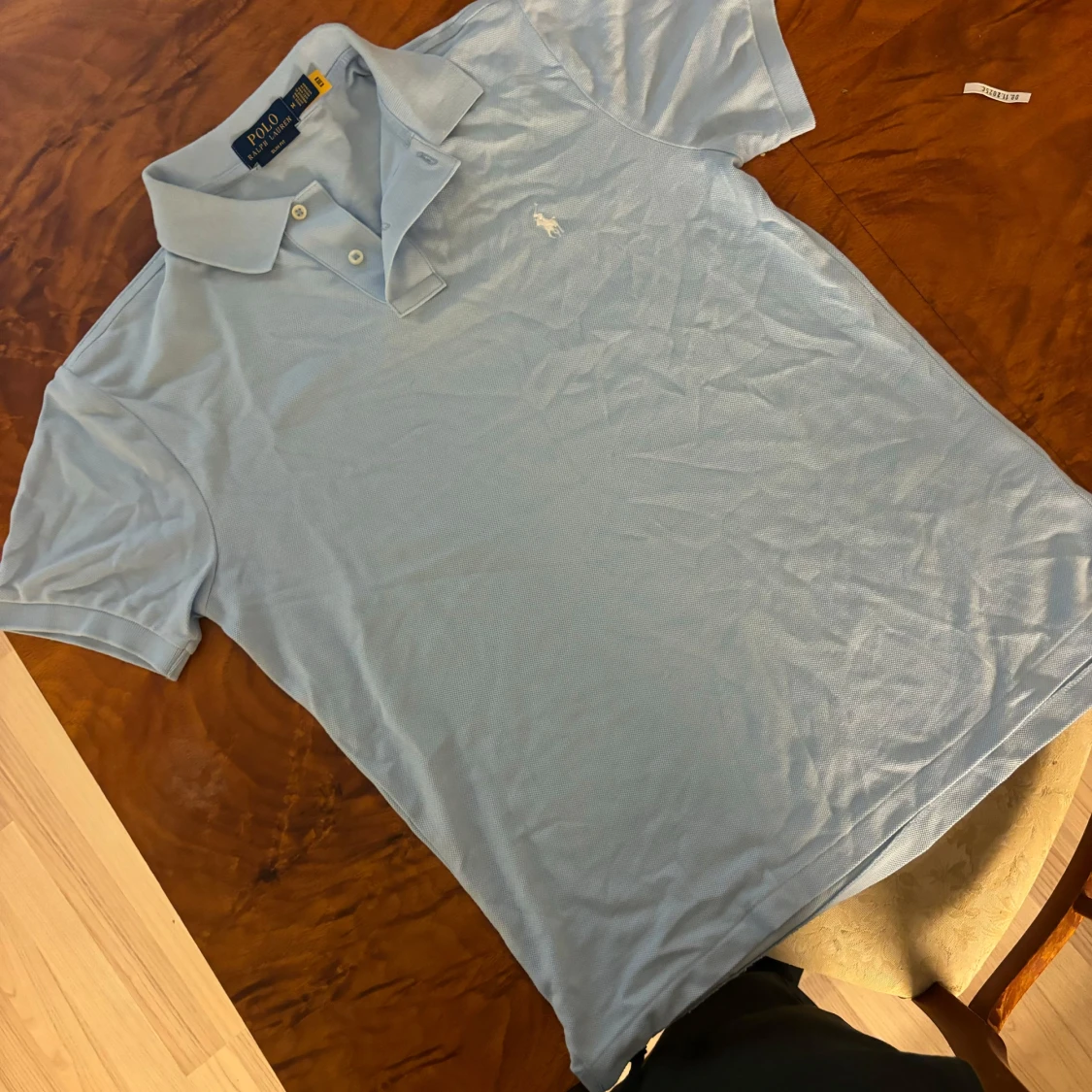 Ljusblå pikétröja från Ralph Lauren