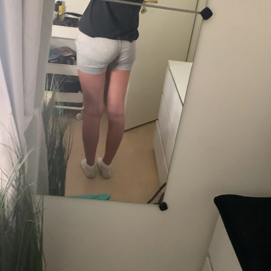 Grå mjukisshorts med snörning💓 - 1