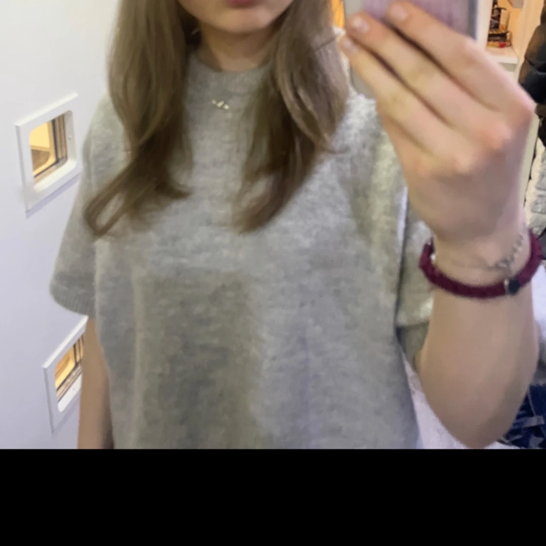 Grå stickad T-shirt Gina Tricot - 1