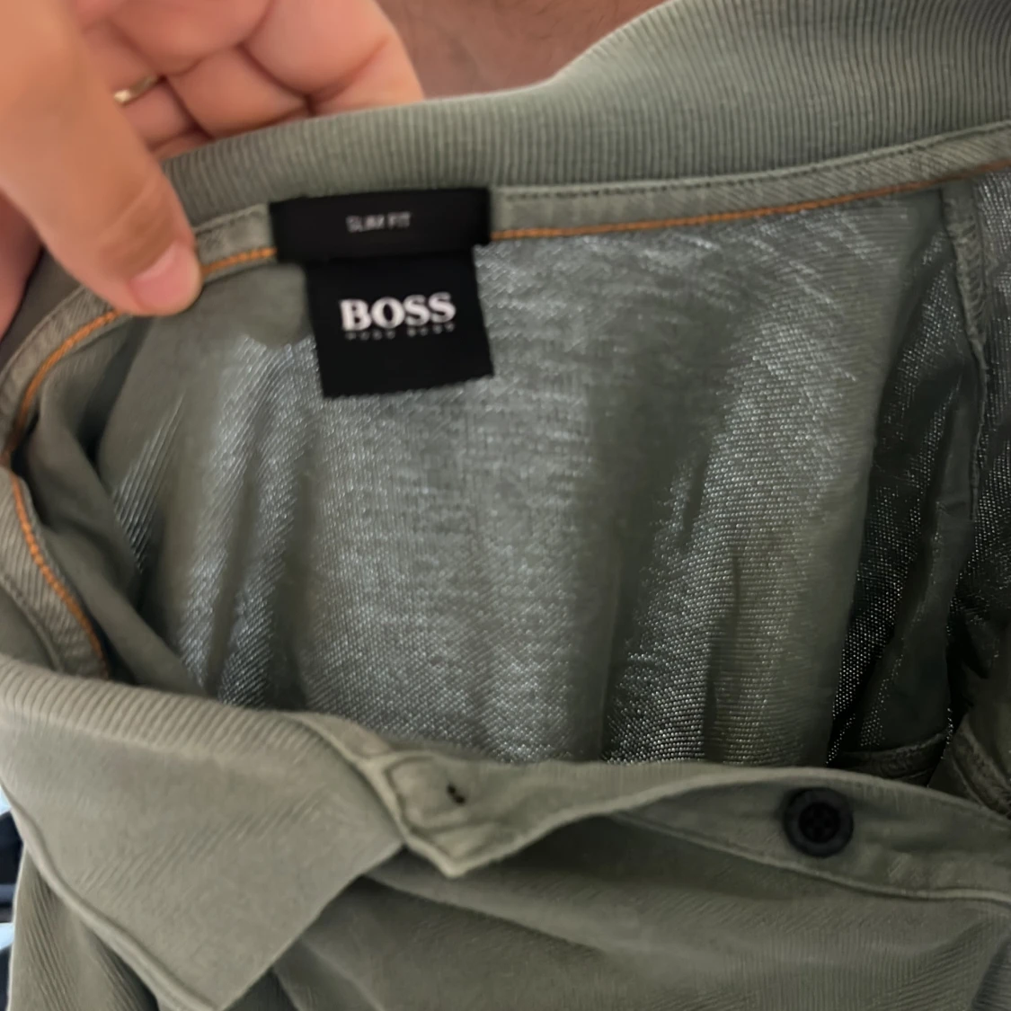 Grön slim fit t-shirt från BOSS - 3