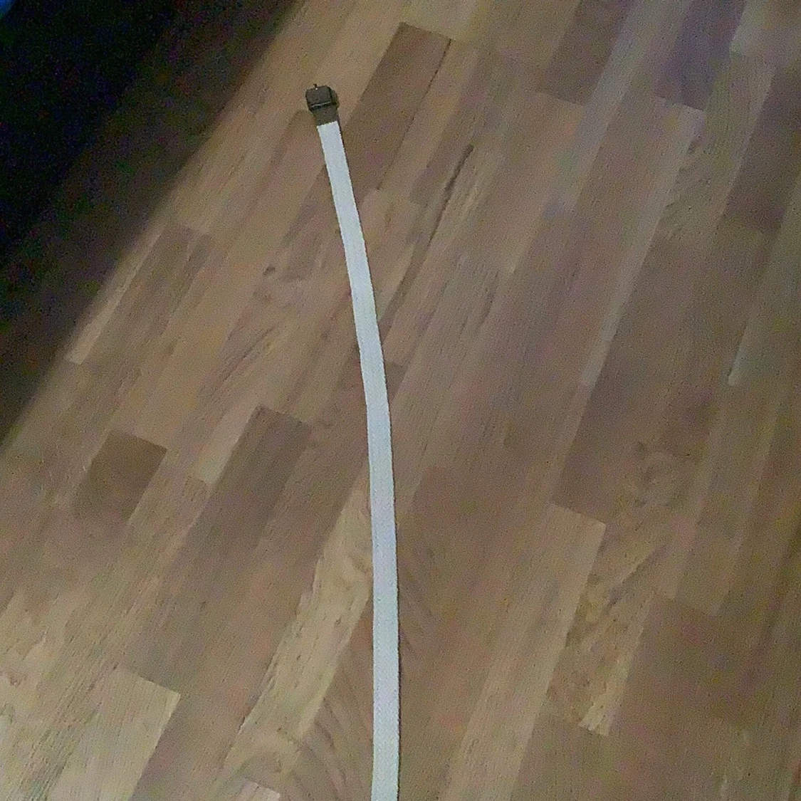 Beige flätat bälte med brunt spänne - 2