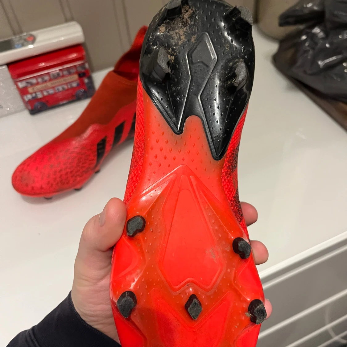 Adidas predator röda fotbollsskor  - 2