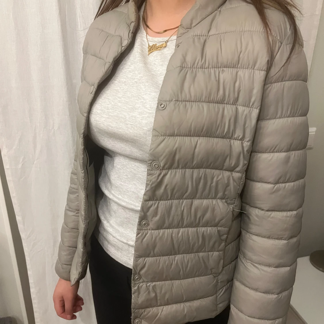 Beige pufferjacka - 1