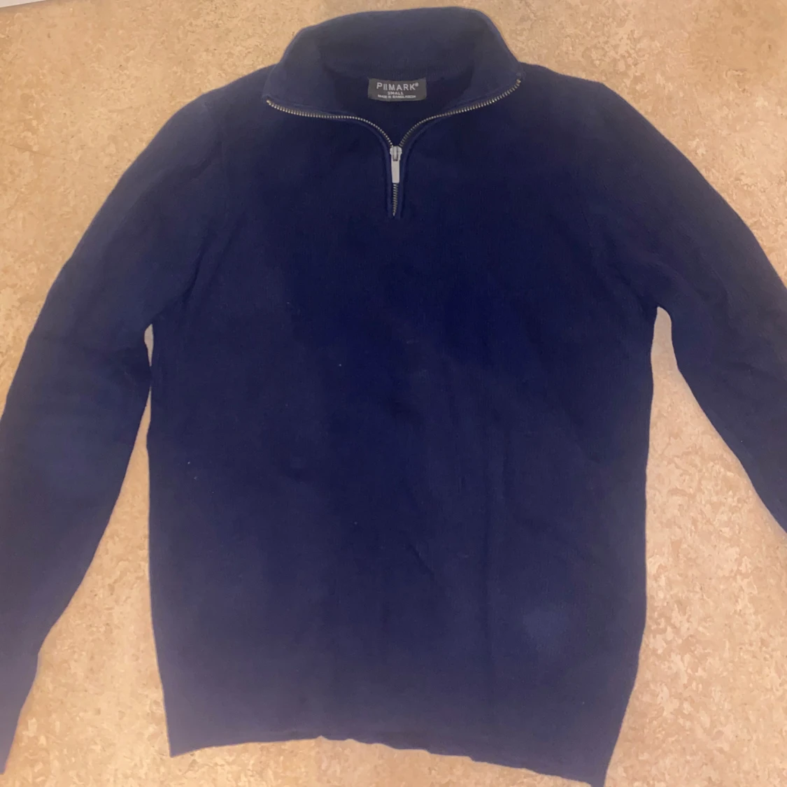 stickad half zip tröja
