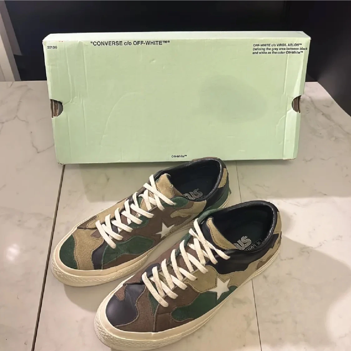 Converse x Off-White One Star camo sneakers