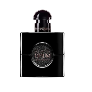 Black Opium Eau de Parfum från Yves Saint Laurent - Säljer en ikonisk parfym, Black Opium från Yves Saint Laurent. Flaskan är svart med glittrande detaljer och rundad form, samt tydlig logotyp framtill. Doften är känd för sina inslag av kaffe, vanilj och vita blommor. Skulle säga att de ör ca 95% kvar.