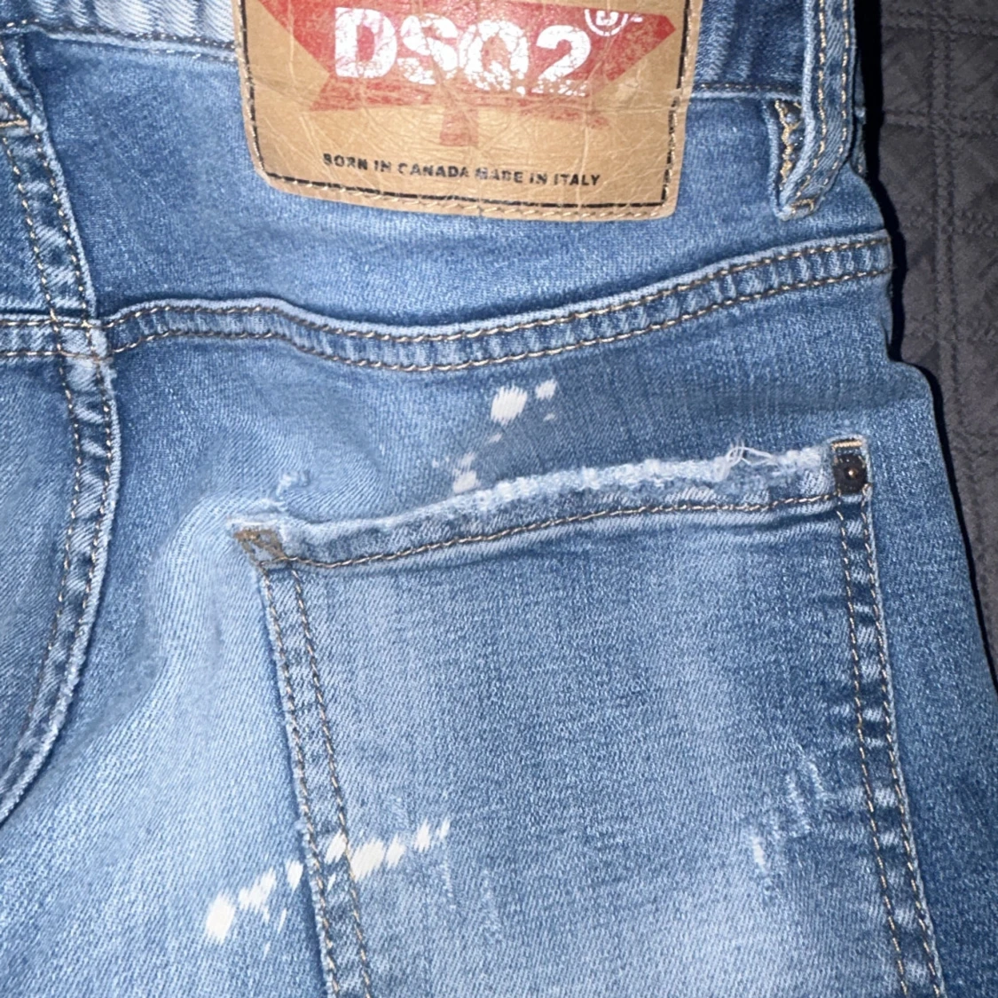 Dsquared2 ljusblå slitna jeans - 3