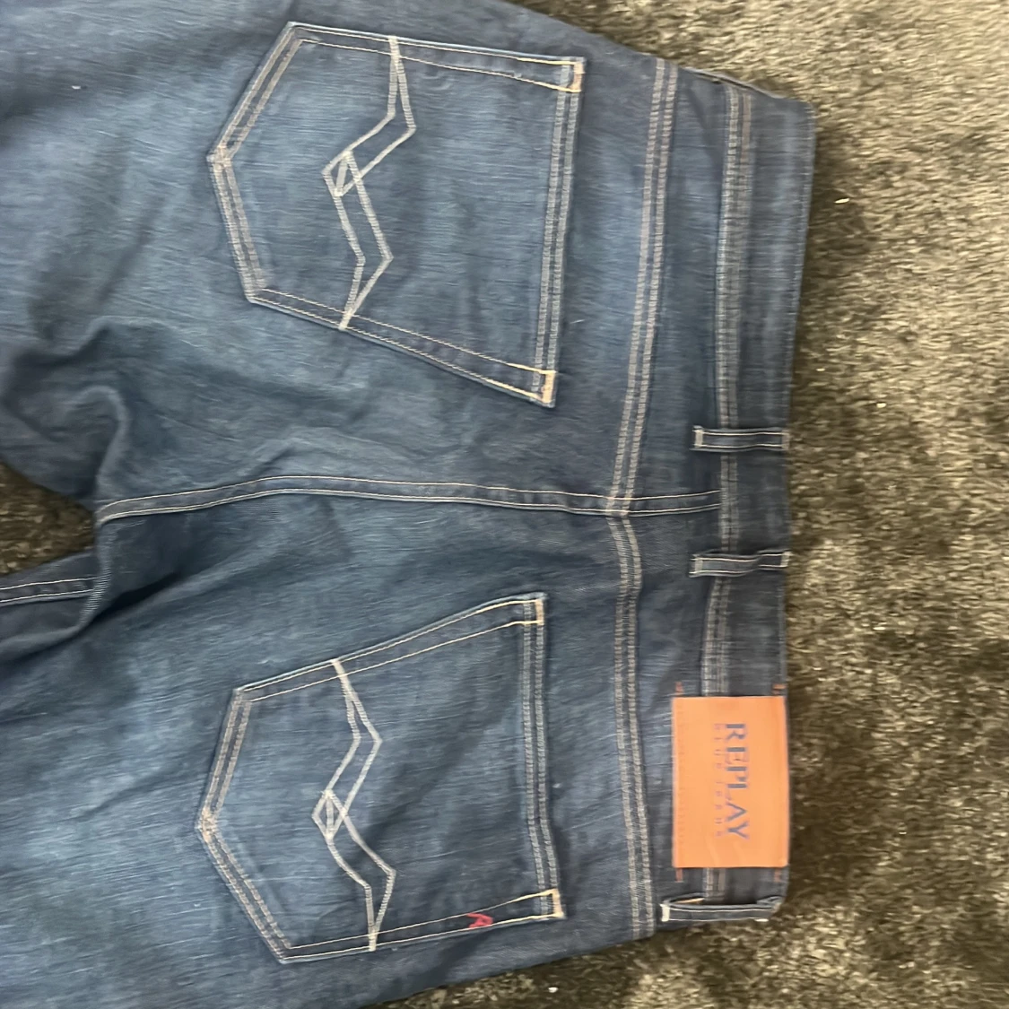 Mörkblå Replay Grover jeans - 2