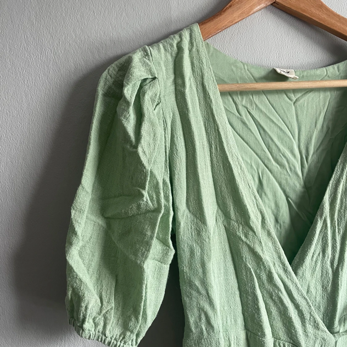 Grön kort klänning stl S - 1