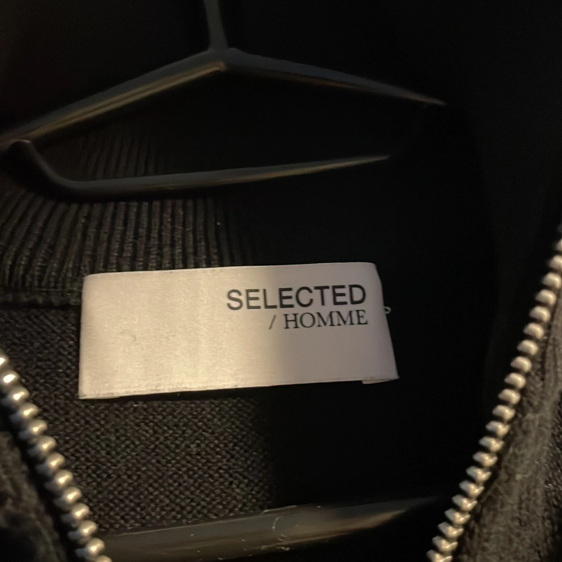 Svart långärmad half zip tröja - 1