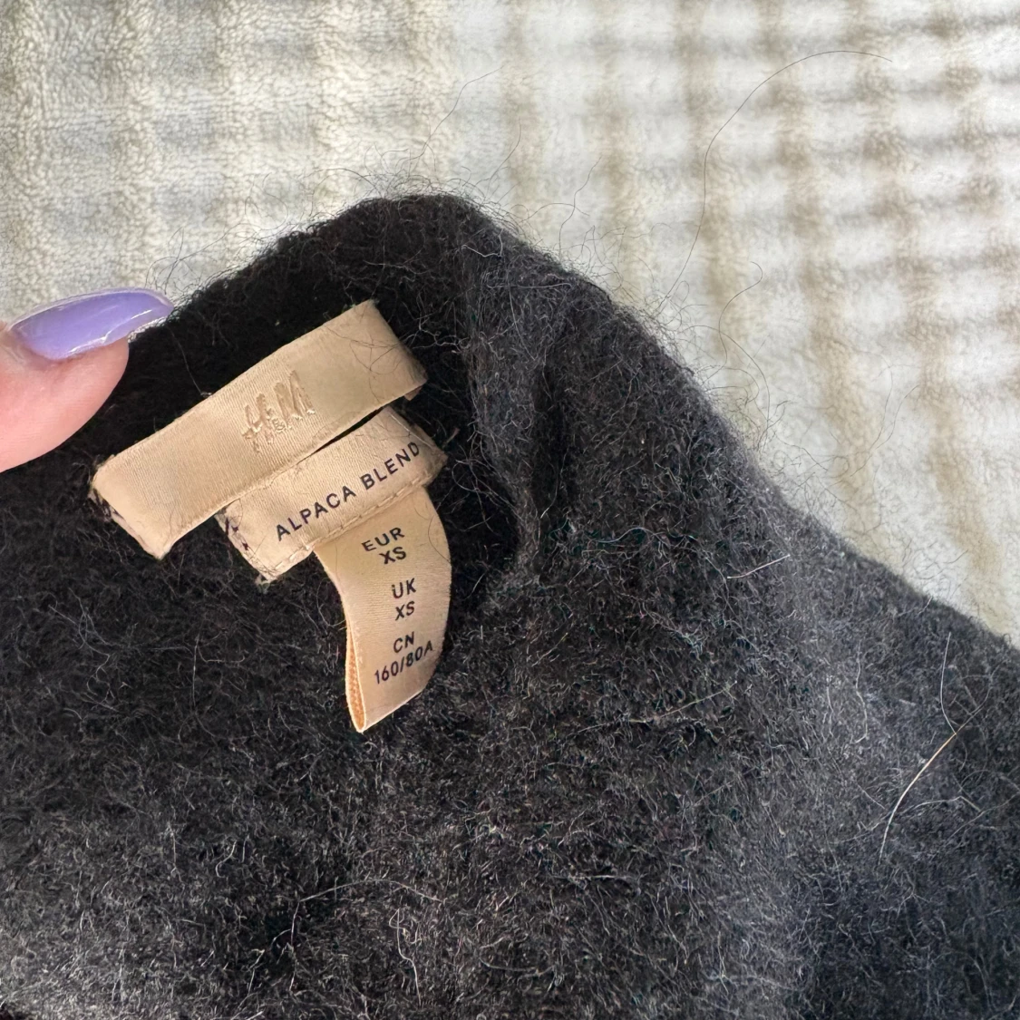 Svart omlottstickad tröja H&M XS - 2