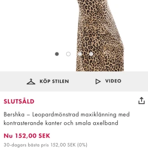 Slutsåld leoprdmönstrad maxiklänning💕💕 - Säljer denna ursnygga leproadmösntrade maxiklänning i storlek S ifrån Bershka . Aldrig använd då den är för liten för mig💞💞💘