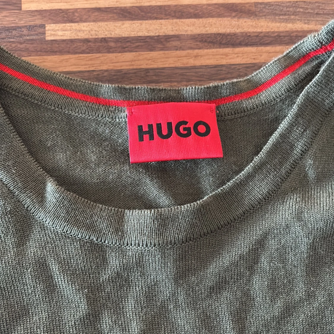 Olivgrön stickad tröja från Hugo - 3